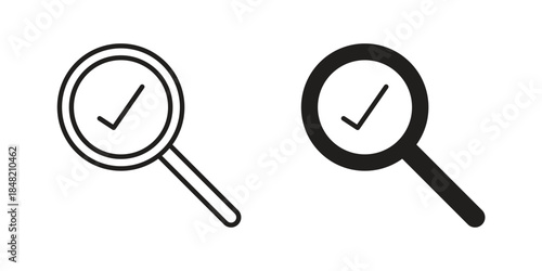 Inspection icons. Minimal logo design element, vector illustration.