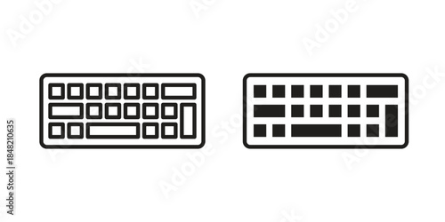 Keyboard icons. Minimal logo design element, vector illustration.