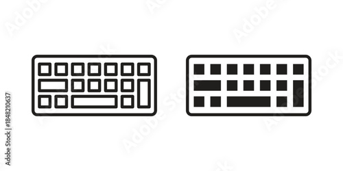 Keyboard icons. Minimal logo design element, vector illustration.