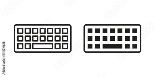 Keyboard icons. Minimal logo design element, vector illustration.