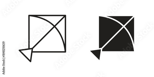 Kite icons. Minimal logo design element, vector illustration.