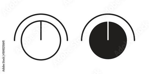 Knob icons. Minimal logo design element, vector illustration.