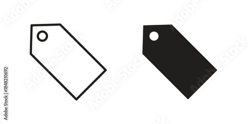 Label icons. Minimal logo design element, vector illustration.