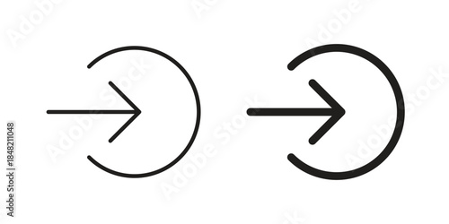 Log in icons. Minimal logo design element, vector illustration.