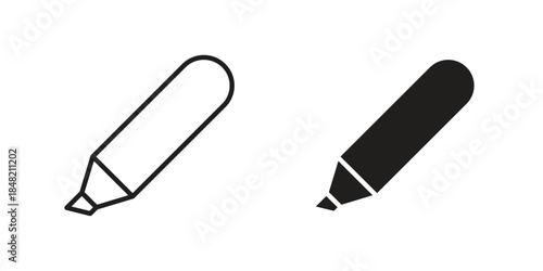 Marker icons. Minimal logo design element, vector illustration.