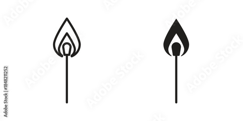Matches icons. Minimal logo design element, vector illustration.