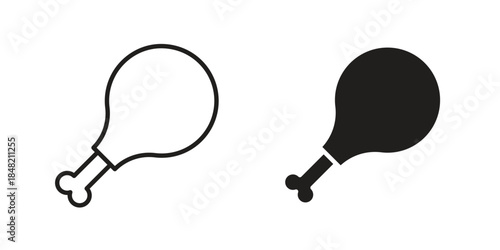 Meat icons. Minimal logo design element, vector illustration.