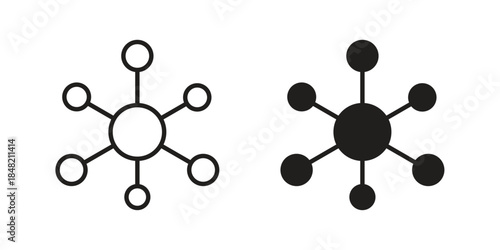 Molecule icons. Minimal logo design element, vector illustration.