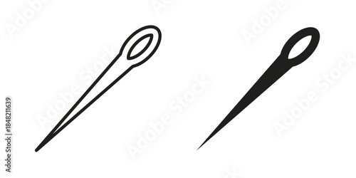 Needle icons. Minimal logo design element, vector illustration.