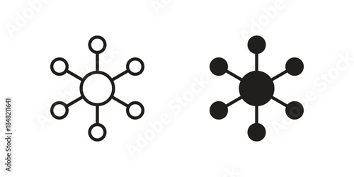 Network icons. Minimal logo design element, vector illustration.
