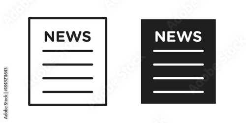 News icons. Minimal logo design element, vector illustration.