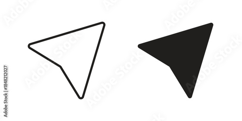 Paper plane icons. Minimal logo design element, vector illustration.