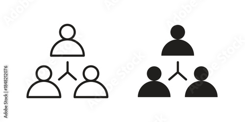 Partner icons. Minimal logo design element, vector illustration.