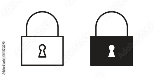 Password icons. Minimal logo design element, vector illustration.