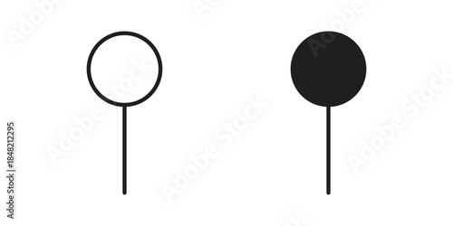 Pin icons. Minimal logo design element, vector illustration.
