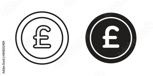 Pound icons. Minimal logo design element, vector illustration.
