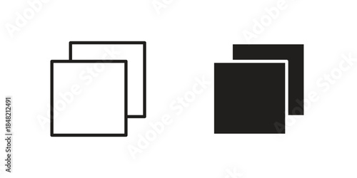 Pop up icons. Minimal logo design element, vector illustration.