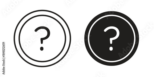Question icons. Minimal logo design element, vector illustration.