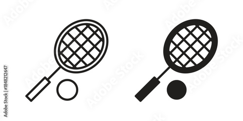 Racket icons. Minimal logo design element, vector illustration.