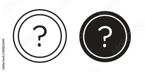 Question icons. Minimal logo design element, vector illustration.