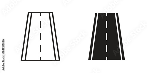 Road icons. Minimal logo design element, vector illustration.