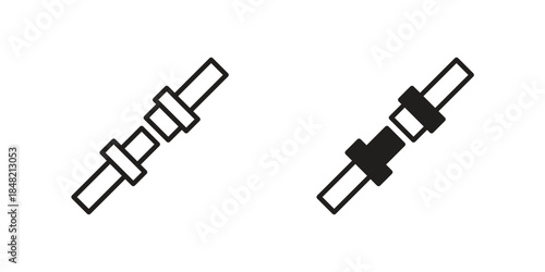 Seat Belt icons. Minimal logo design element, vector illustration.