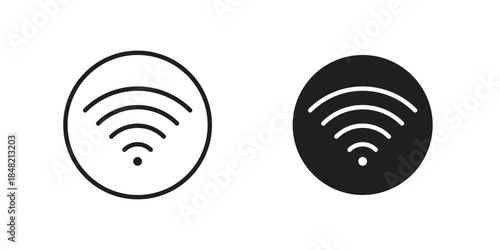 Signals icons. Minimal logo design element, vector illustration.