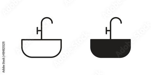Sink icons. Minimal logo design element, vector illustration.
