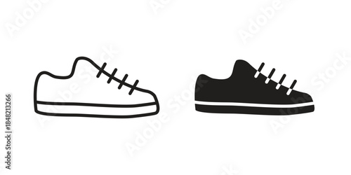 Sneaker icons. Minimal logo design element, vector illustration.