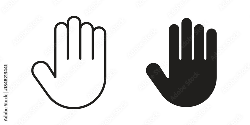 Obraz premium Stop icons. Minimal logo design element, vector illustration.