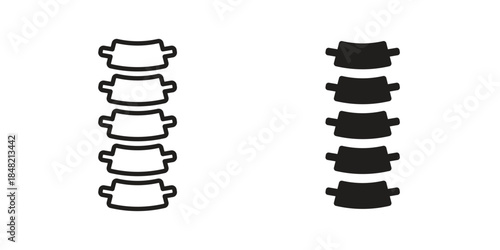 Spine icons. Minimal logo design element, vector illustration.