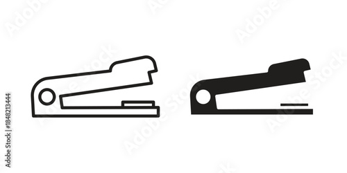 Stapler icons. Minimal logo design element, vector illustration.