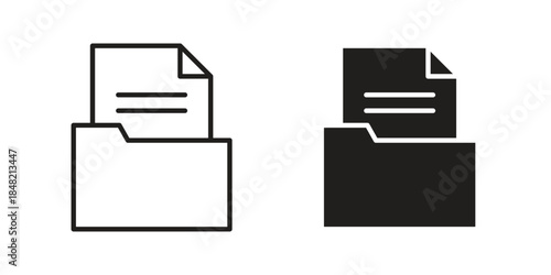 Store files icons. Minimal logo design element, vector illustration.