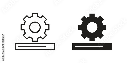 System update icons. Minimal logo design element, vector illustration.