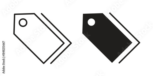 Tag icons. Minimal logo design element, vector illustration.