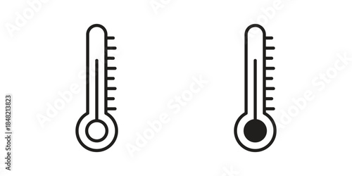 Temperature icons. Minimal logo design element, vector illustration.