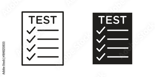 Test icons. Minimal logo design element, vector illustration.