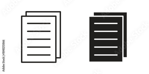 Text icons. Minimal logo design element, vector illustration.