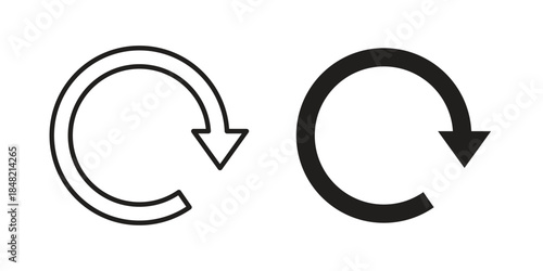 Undo icons. Minimal logo design element, vector illustration.