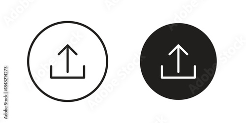Upload icons. Minimal logo design element, vector illustration.