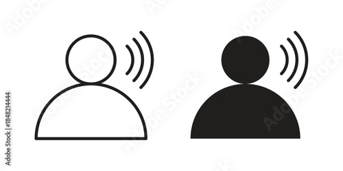 Voice icons. Minimal logo design element, vector illustration.