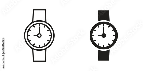 Watch icons. Minimal logo design element, vector illustration.