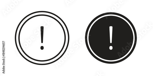 Warning icons. Minimal logo design element, vector illustration.