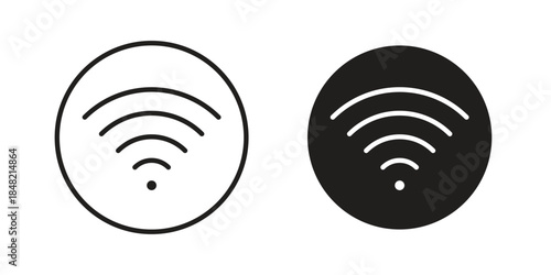Wifi Signal icons. Minimal logo design element, vector illustration.
