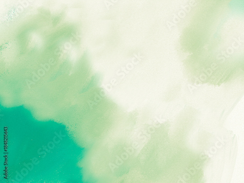 Impressionistic Soft Cloud Over Green Skies-Digital Painting, Illustration, Design, Art, Artwork w/Paint & Canvas Texture