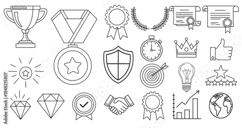 Set of heraldic crosses and symbols presented as simple vector icons for web, business, communication, and modern design use