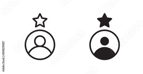 Customer satisfaction icons, black line art and clipart vector logo