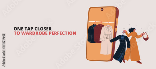 Cartoon vector illustration of a woman choosing her path among signposts with arrows, facing decisions and directions