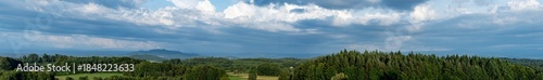 Full Panoramic From Puy Manzagol on Auvergne Mountain