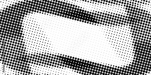 Halftone abstract portrait with minimal dot pattern and strong contrast